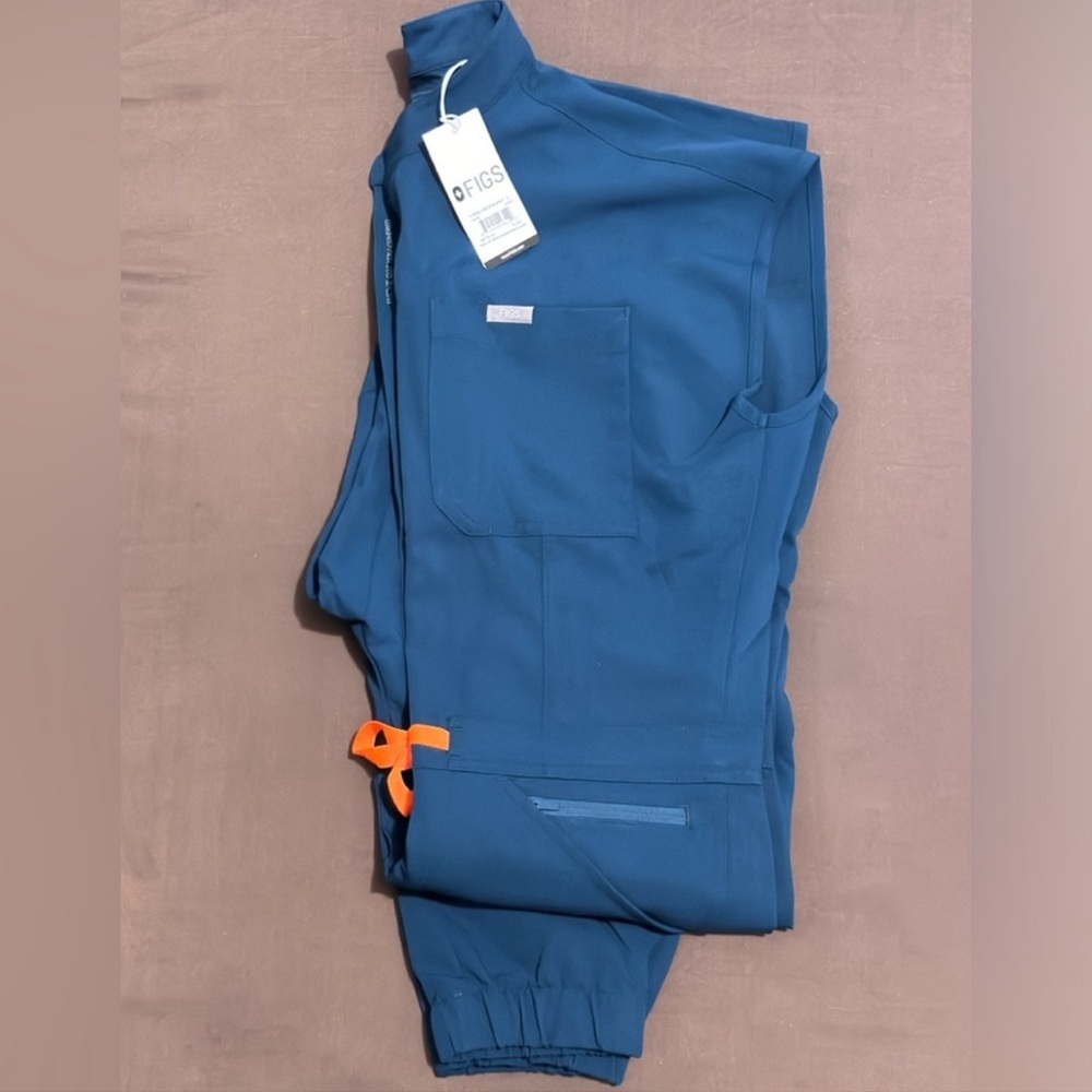 Figs Blue Scrub Jumpsuit